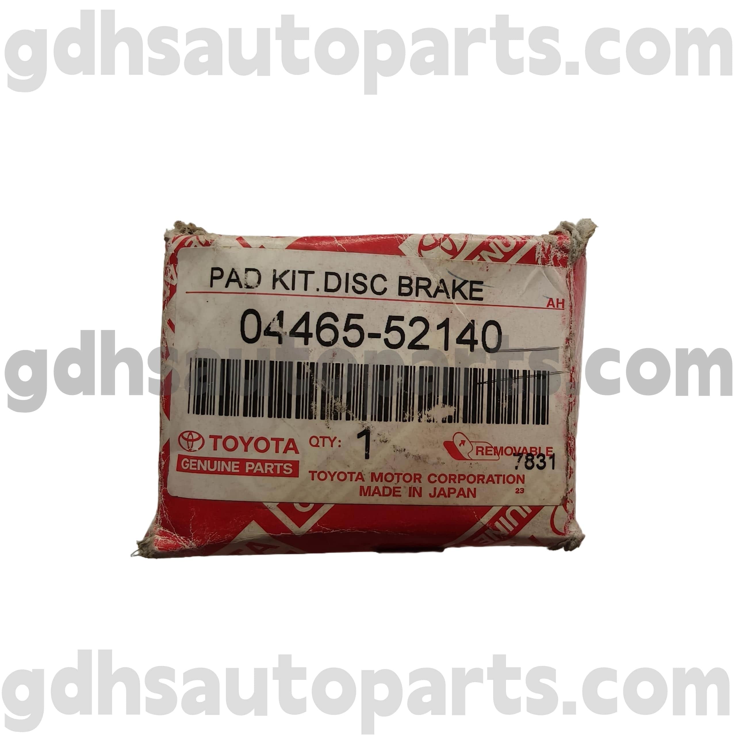 04456-52140 Toyota aitoja osia etujarrupalat alustan no. AXP41 DLX