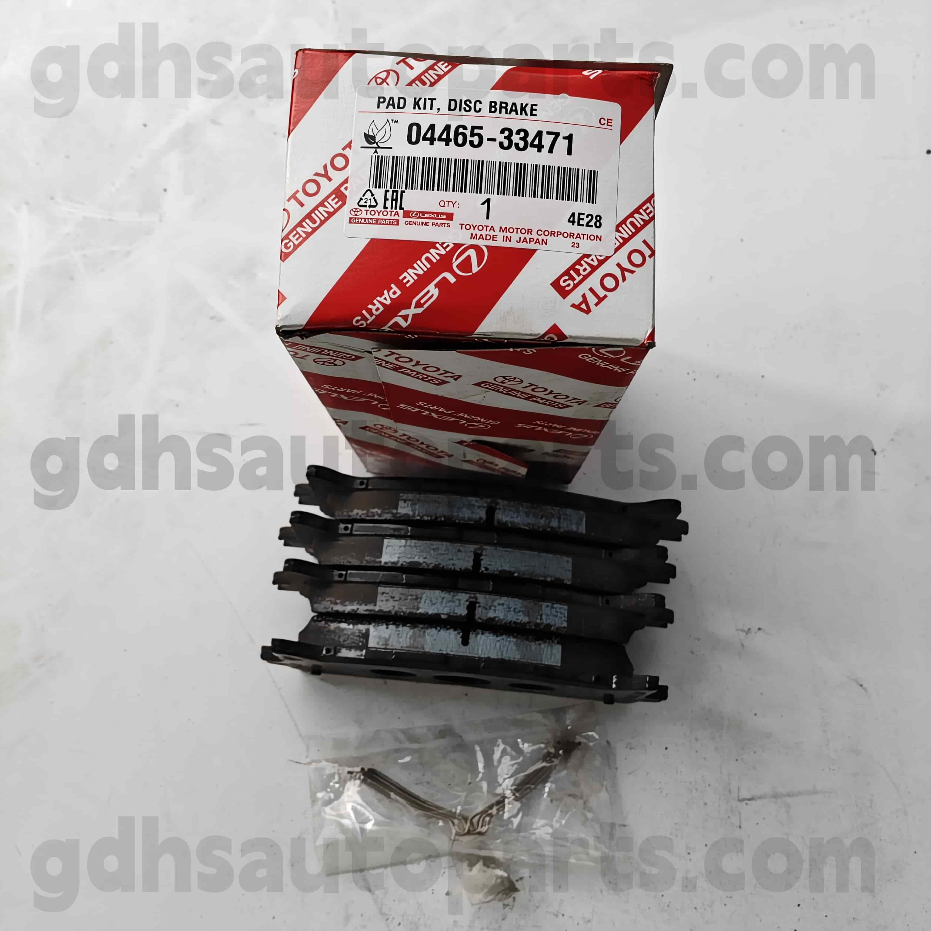 04465-33471 Toyota aitoja osia etujarrupalat Camry 、 Lexus ES240/350 -runko no. ACV51, ASV50, AVV50..TAIW