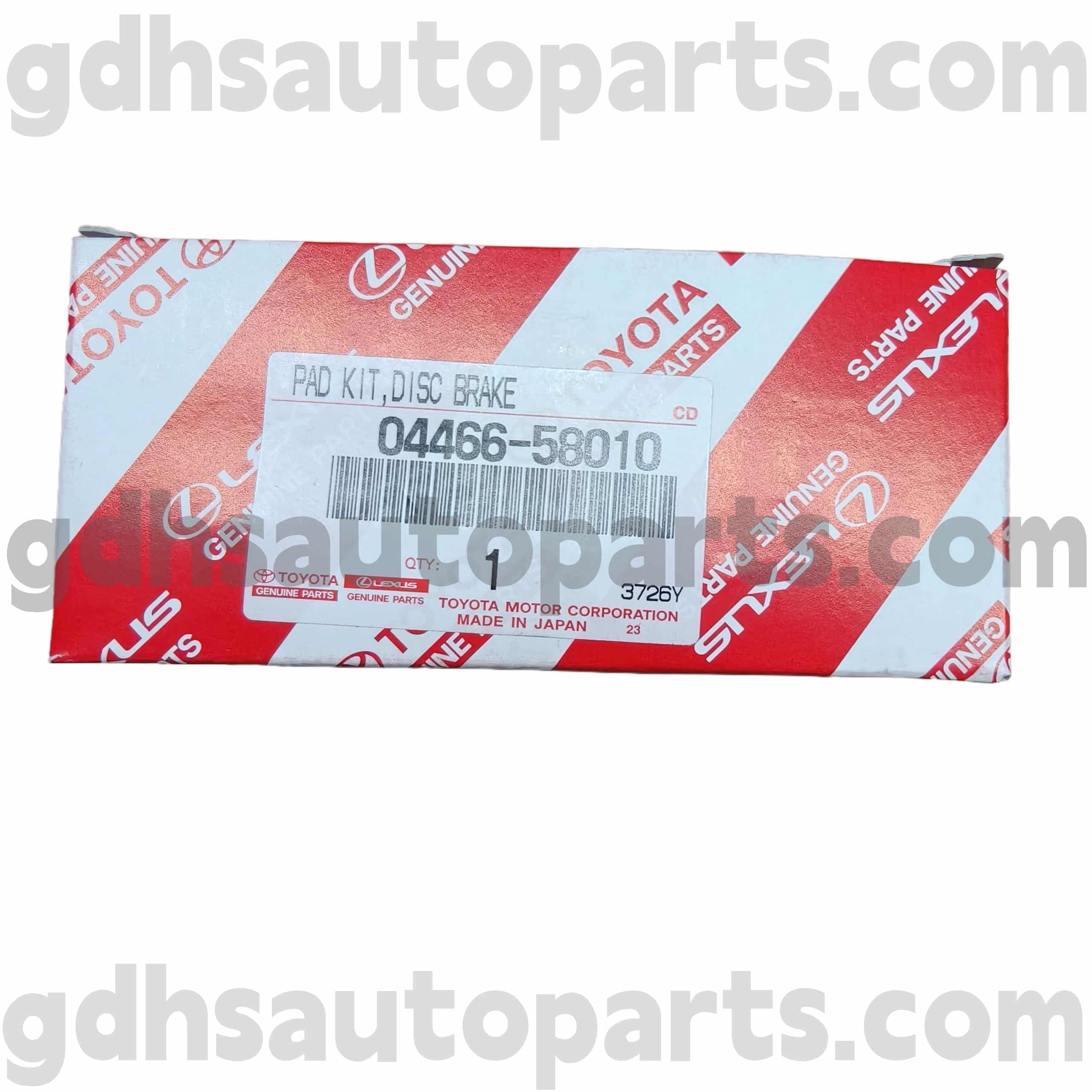 04466-58010 Toyota aitoja osia takajarrupalat Previalle, Alphardille, este-alustalle. GGH20
