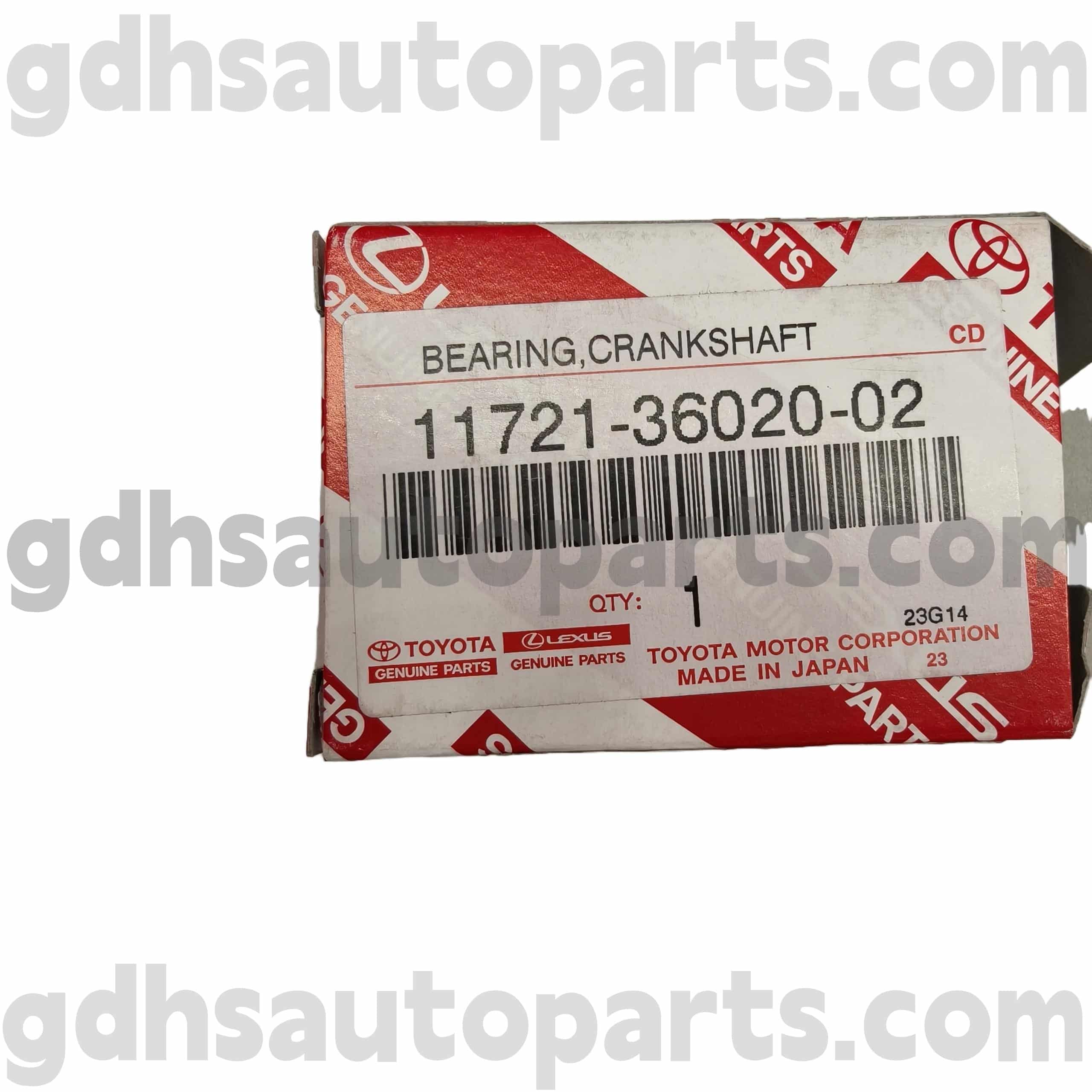 11721-36020-02 Toyota alkuperäisosat kampiakselin laakerin kuori VENZA, CAMRY, LEXUS RX270/350/450H alustalle NO.ASU40