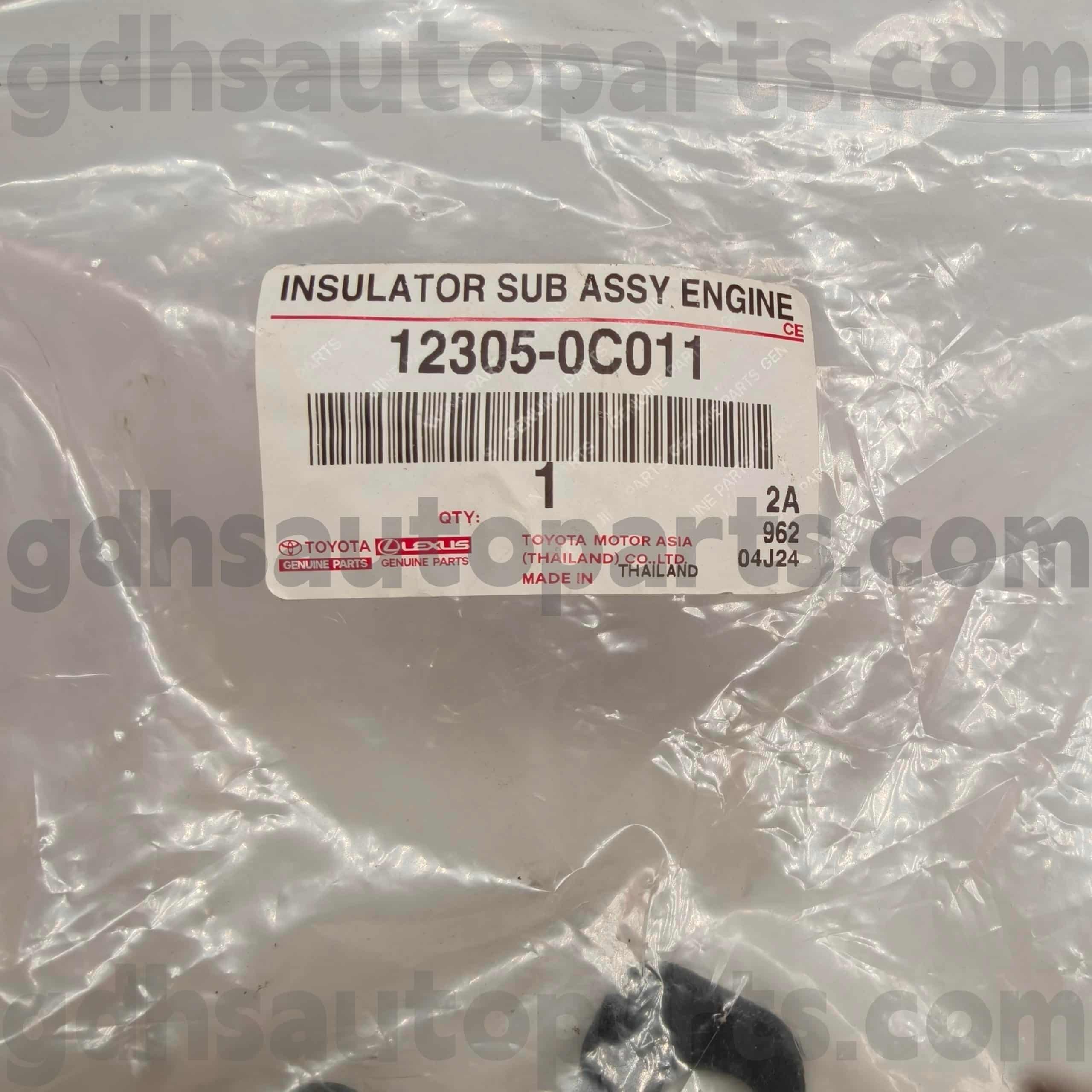 12305-0C011 Toyota Alkuperäiset Varaosat Oikea moottorin kiinnike mallille HILUX, FORTUNER alusta NO.TGN51