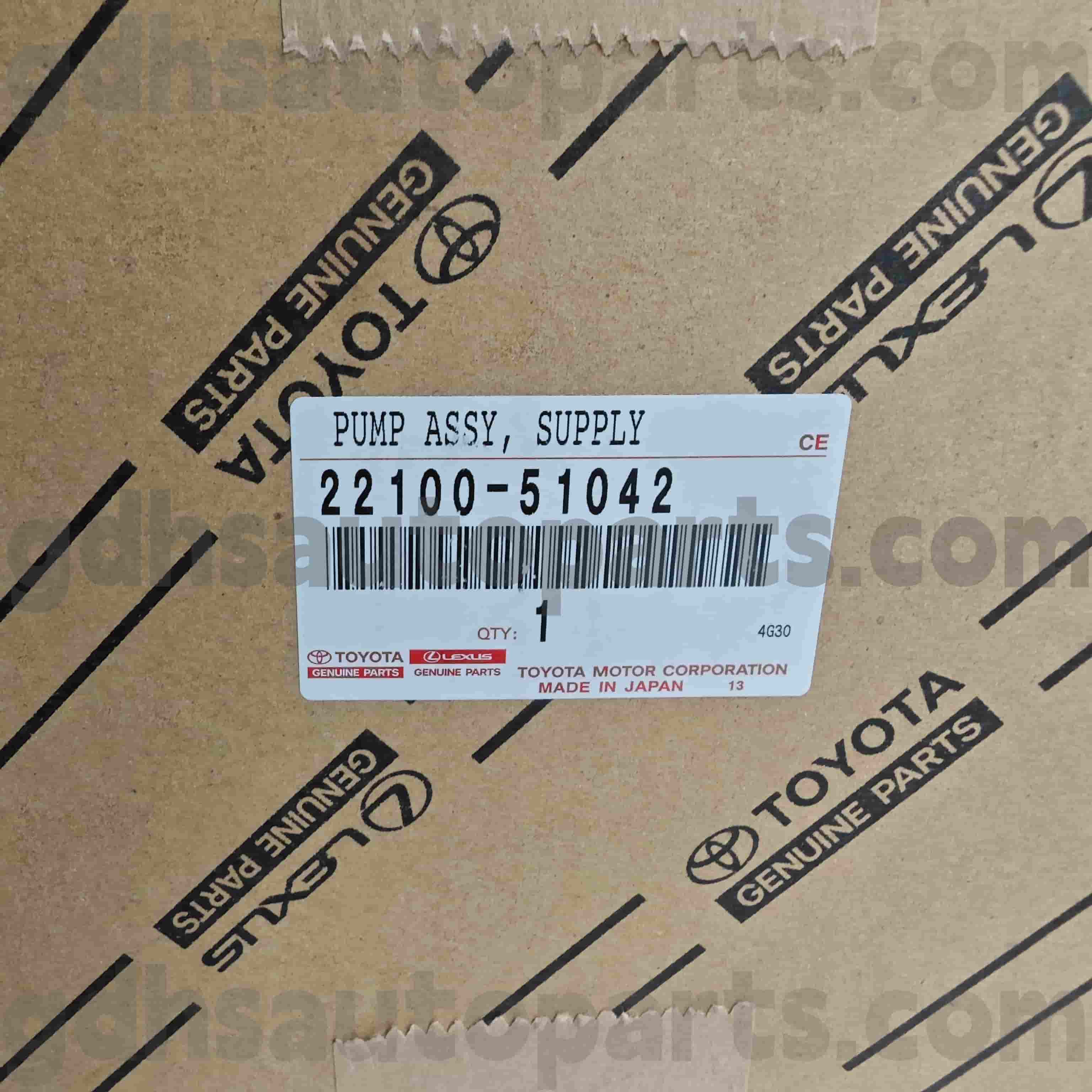 22100-51042 Toyota aitoja osat korkeapaineinen öljypumppu Land Cruiserille, LX450D/570