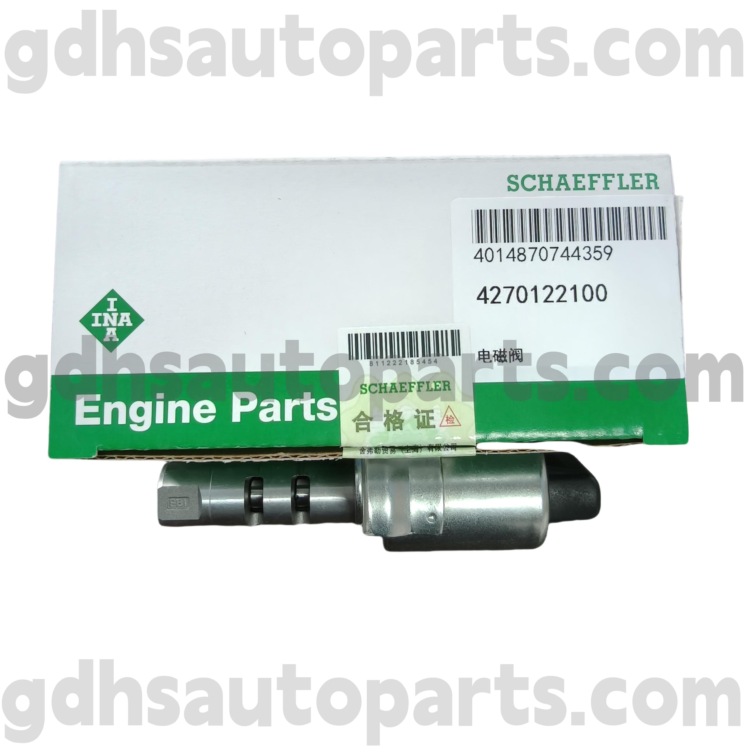 4270122100 Schaeffler INA -kamera -akselin solenoidiventtiili Range Rover Evoque, Land Rover Freelander 2, Range Rover OE no. LR025652