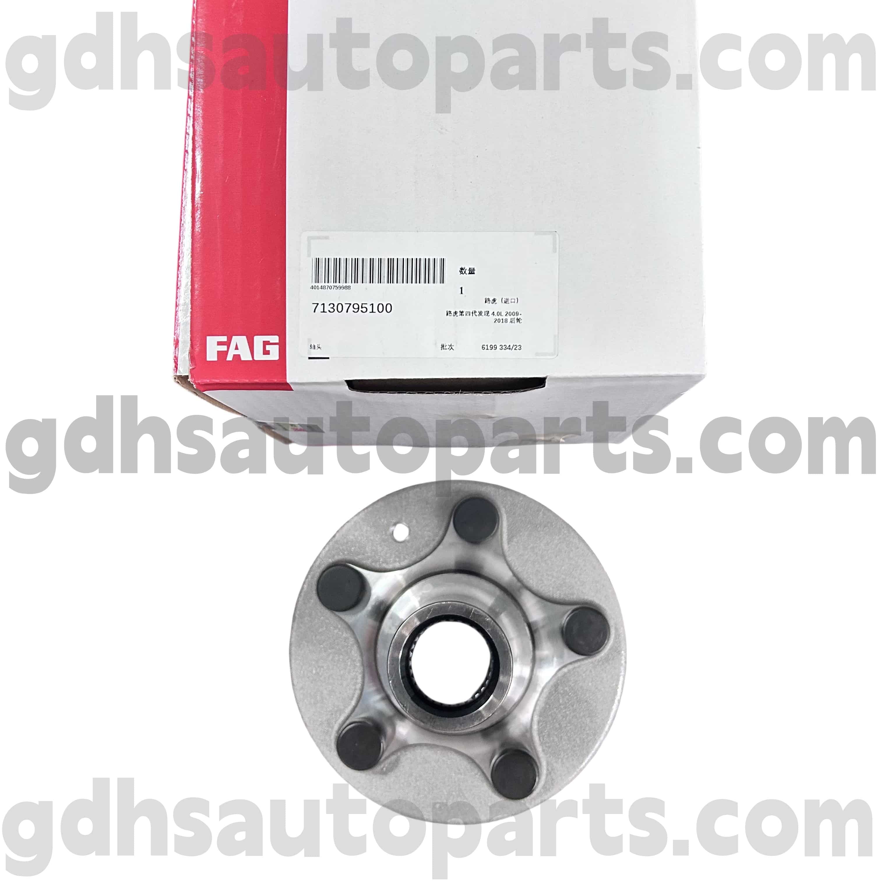 7130795100 Schaeffler Fag Wheel -keskuksen laakerin laippa Range Rover Sportille, Land Rover Discovery 4 OE NO. RUC500120