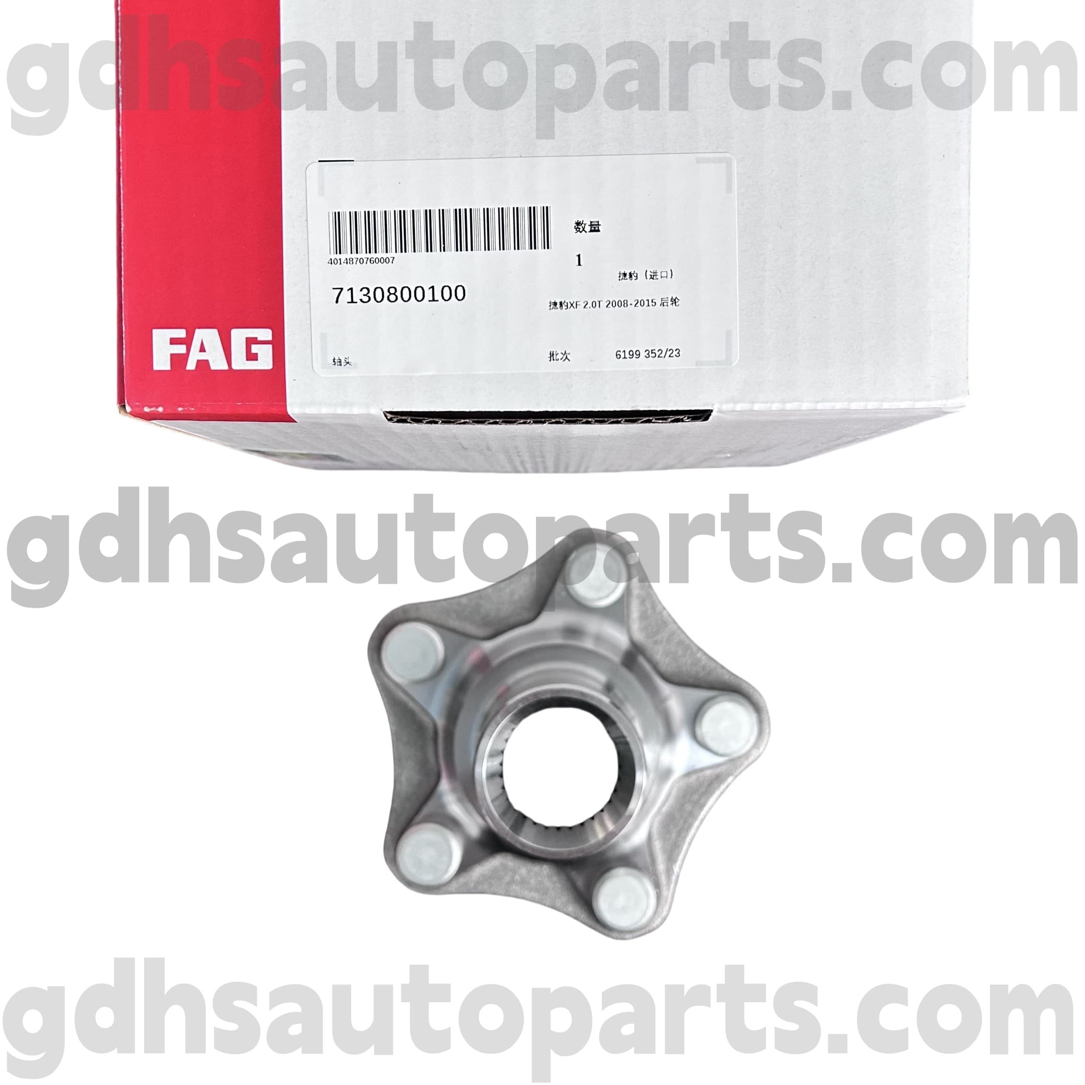7130800100 Schaeffler Fag Wheel Hub Jaguar XJ: lle, Jaguar XF, Jaguar XK, F-tyyppi, F-Pace OE NO. C2D60511