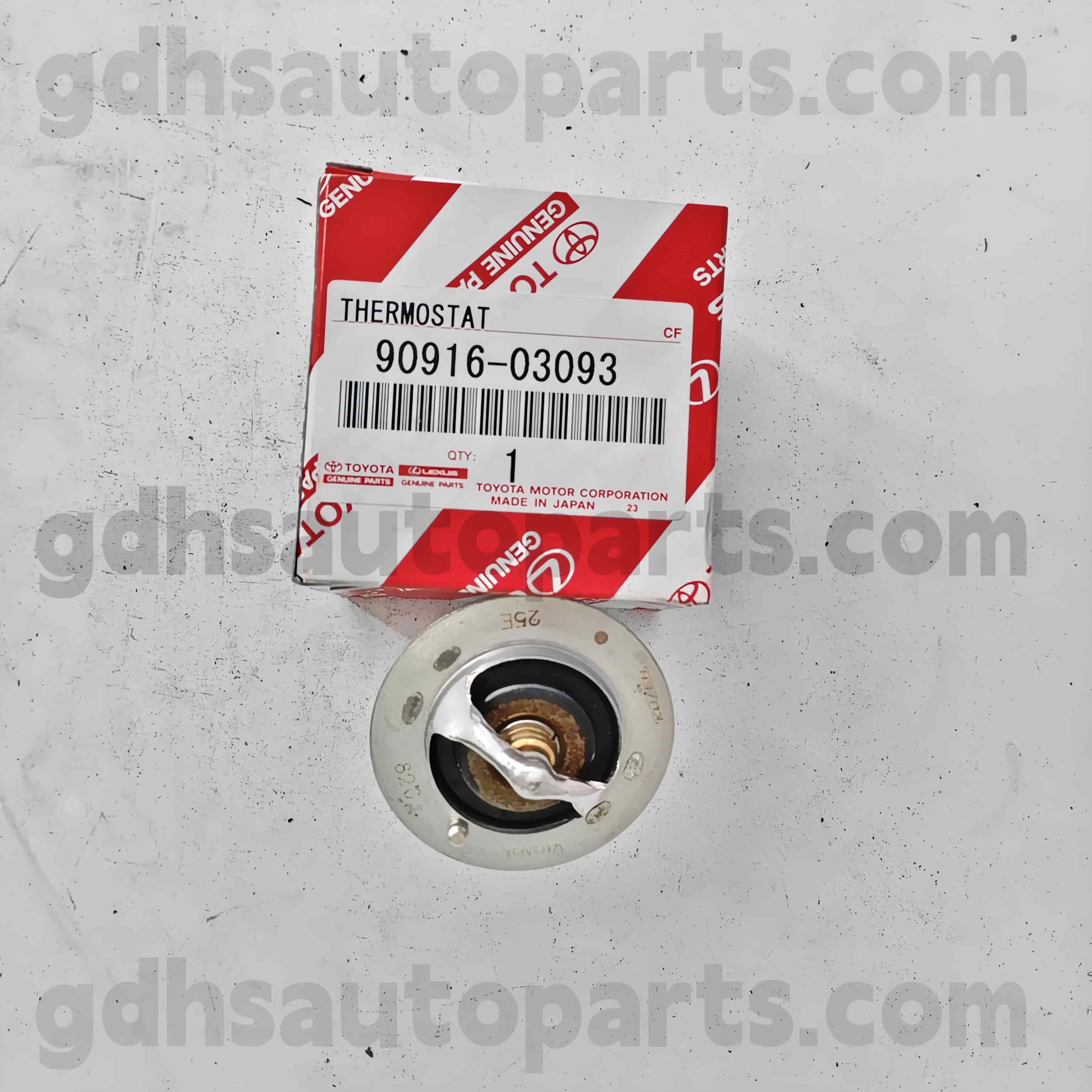 90916-03093 Toyota Aidot osien termostaatti Tacoma 、 Hilux 、 Crown 、 Crown 、 Lexus GS300 、 Land Cruais Prado Alusta no. 1jzgte, 1jzge..jzx11#